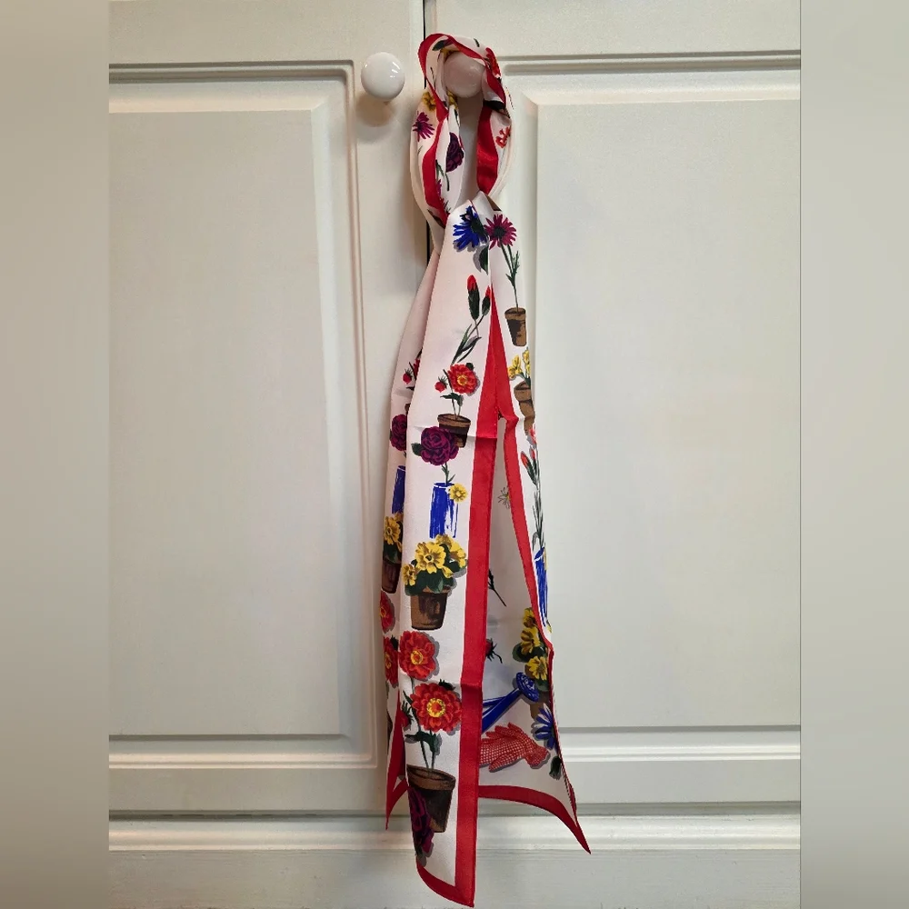Adrienne Vittadini Spring Garden Silk Oblong Scarf